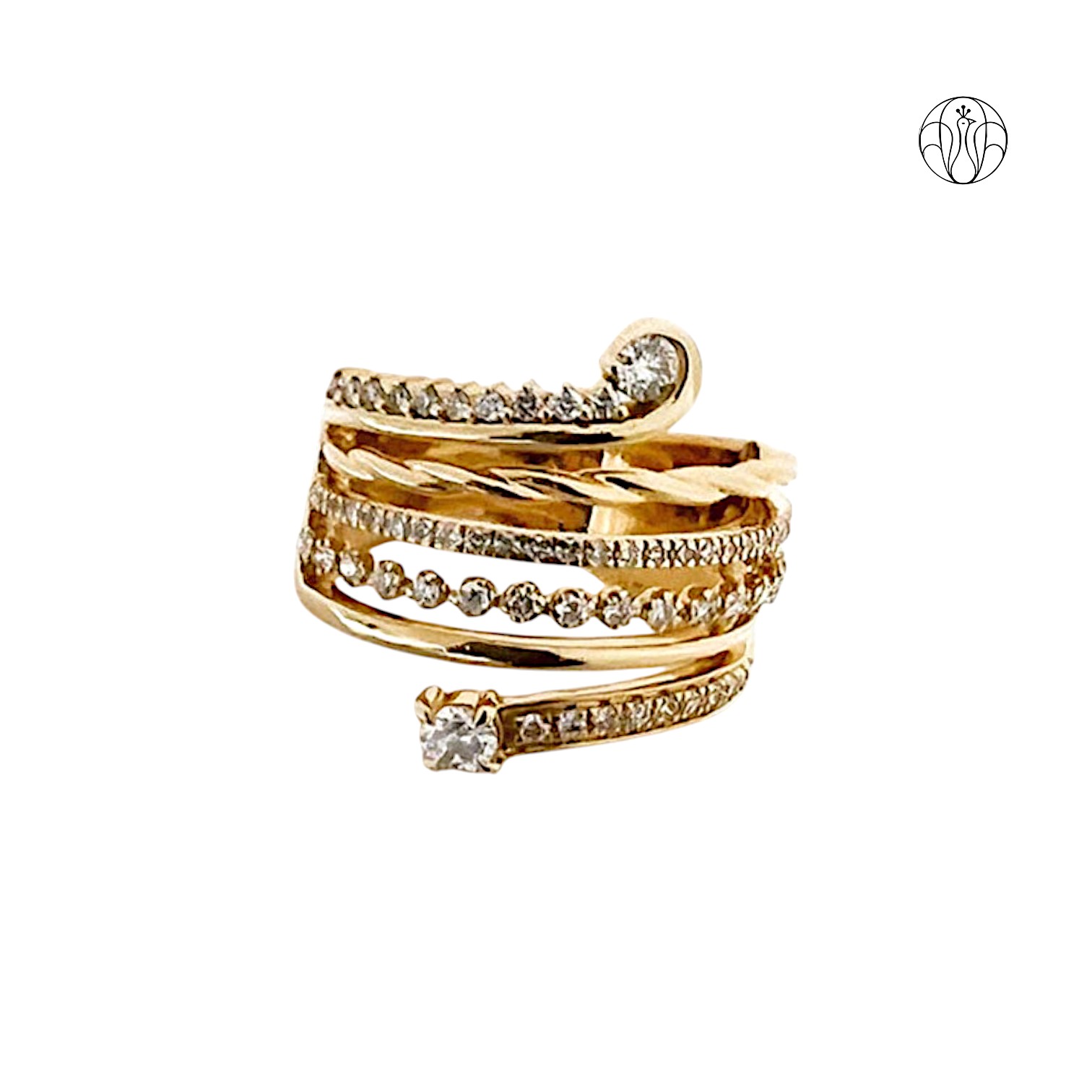 Aarohi Grace(CI. Zaveri)-  0.168 CTW 69 PCS VS1 Lab Grown Round Diamond Ring